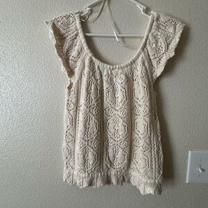 Lucky Brand Ivory Knit Pullover